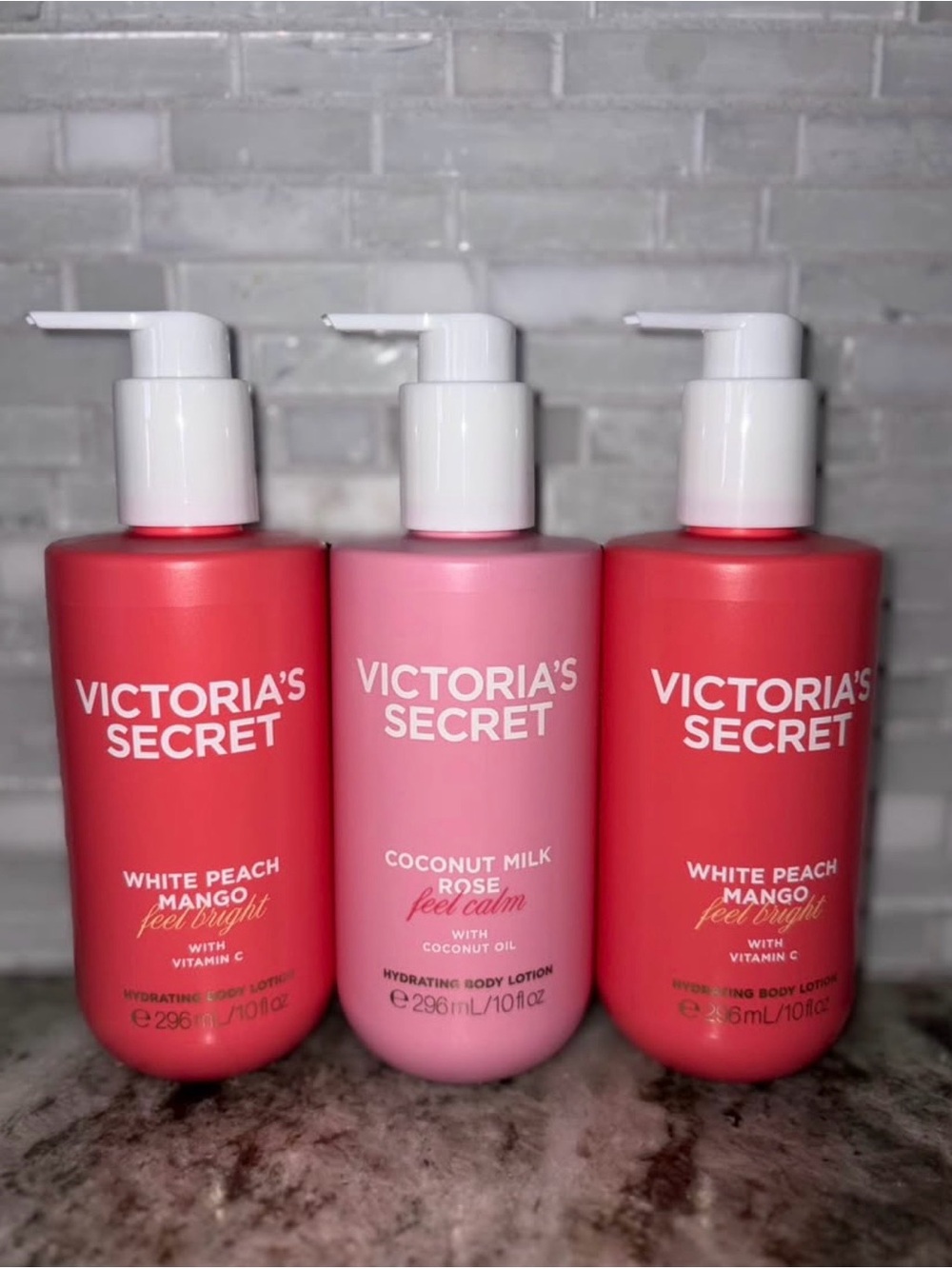 Victoria's Secret Pink & Coral Hydrating Body Lotion Trio